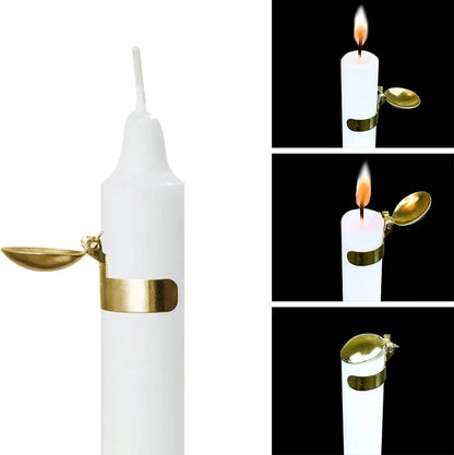 Elegant Automatic Candle Snuffer - Metal Wick Flame Extinguisher for Home and Outdoor Use (Gold/Silver) - Home Fads 