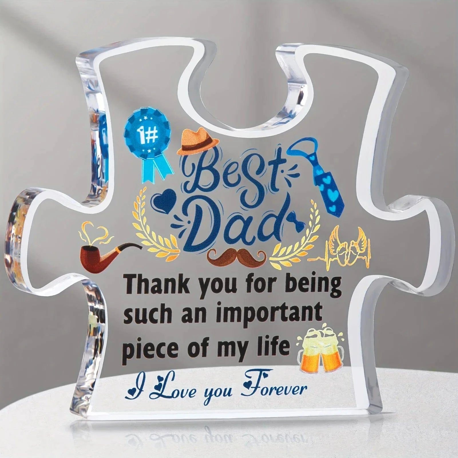 Exquisite Acrylic Plaque for Dad - Perfect Birthday, Christmas, and Father's Day Gift - Home Fads 