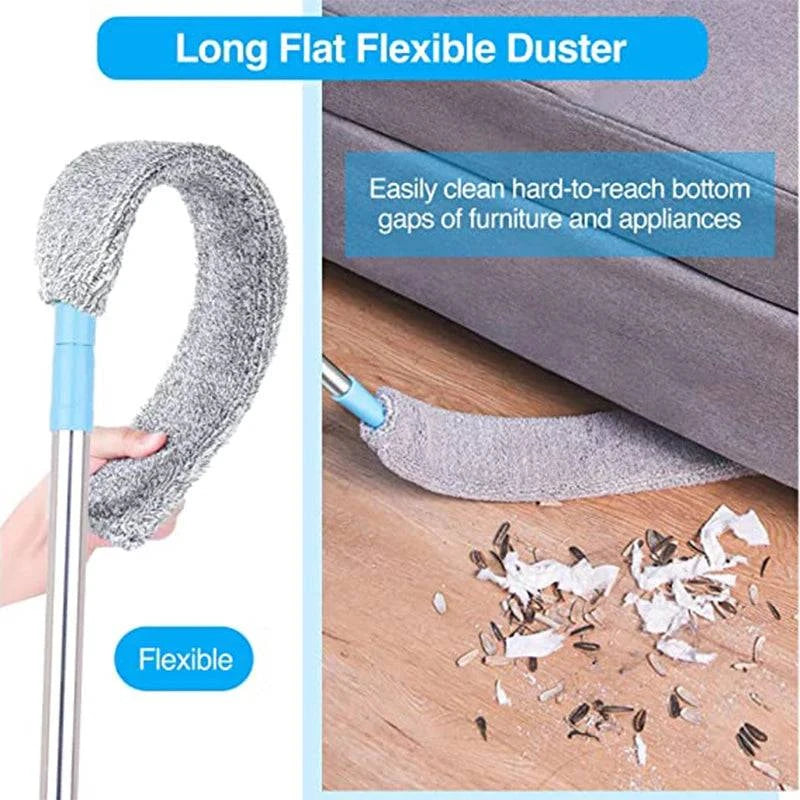 Extendable Microfiber Duster with Telescopic Handle – Flexible, Washable Brush for Furniture, Ceilings & Hard-to-Reach Areas - Home Fads 