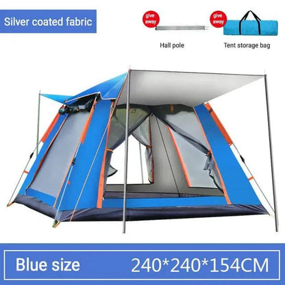 Family Camping Tent - Automatic Setup, Waterproof, All Seasons, Ideal for Camping, Beach, Hiking (3-4 & 5-6 Person Sizes) with Carrying Bag - Home Fads 