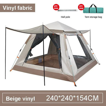 Family Camping Tent - Automatic Setup, Waterproof, All Seasons, Ideal for Camping, Beach, Hiking (3-4 & 5-6 Person Sizes) with Carrying Bag - Home Fads 