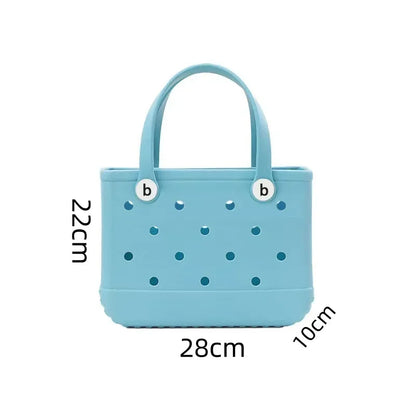 Fashionable EVA Waterproof Beach Tote Bag - Medium Capacity BOGG Bag for Women and Kids - Home Fads 