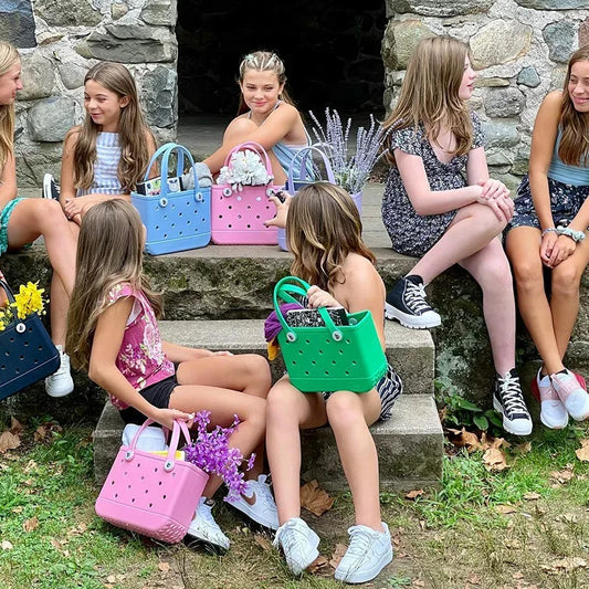 Fashionable EVA Waterproof Beach Tote Bag - Medium Capacity BOGG Bag for Women and Kids - Home Fads 