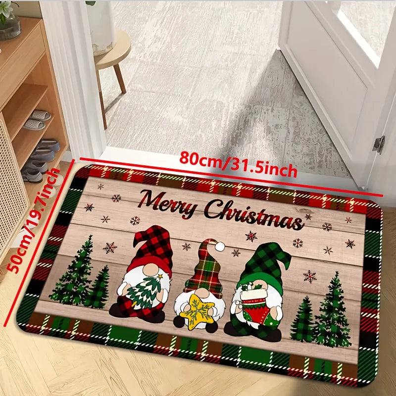 Festive Gnome-Inspired Floor Rug – Non-Slip Decorative Mat for Kitchen, Living Room, and Bedroom Décor - Home Fads 