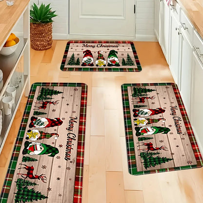 Festive Gnome-Inspired Floor Rug – Non-Slip Decorative Mat for Kitchen, Living Room, and Bedroom Décor - Home Fads 