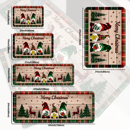 Festive Gnome-Inspired Floor Rug – Non-Slip Decorative Mat for Kitchen, Living Room, and Bedroom Décor - Home Fads 