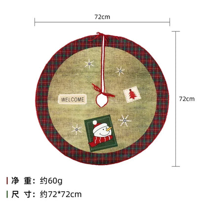 Festive Holiday Tree Skirt – Seasonal Designs in 60cm and 90cm Non-Woven Fabric for Celebrations - Home Fads 