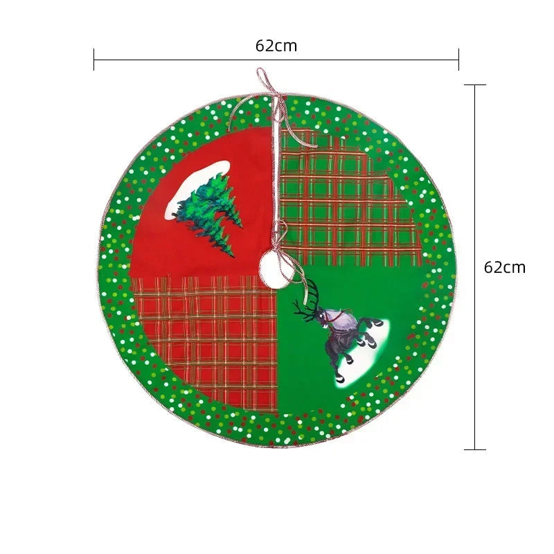 Festive Holiday Tree Skirt – Seasonal Designs in 60cm and 90cm Non-Woven Fabric for Celebrations - Home Fads 