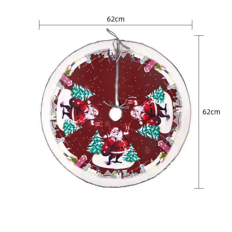 Festive Holiday Tree Skirt – Seasonal Designs in 60cm and 90cm Non-Woven Fabric for Celebrations - Home Fads 