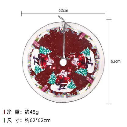 Festive Holiday Tree Skirt – Seasonal Designs in 60cm and 90cm Non-Woven Fabric for Celebrations - Home Fads 