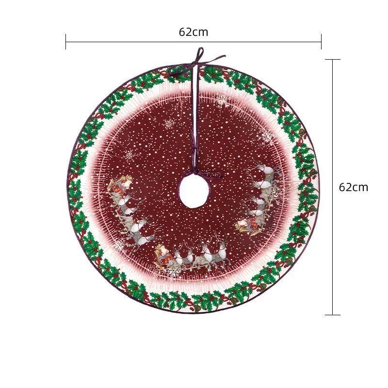 Festive Holiday Tree Skirt – Seasonal Designs in 60cm and 90cm Non-Woven Fabric for Celebrations - Home Fads 