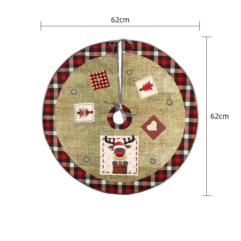 Festive Holiday Tree Skirt – Seasonal Designs in 60cm and 90cm Non-Woven Fabric for Celebrations - Home Fads 