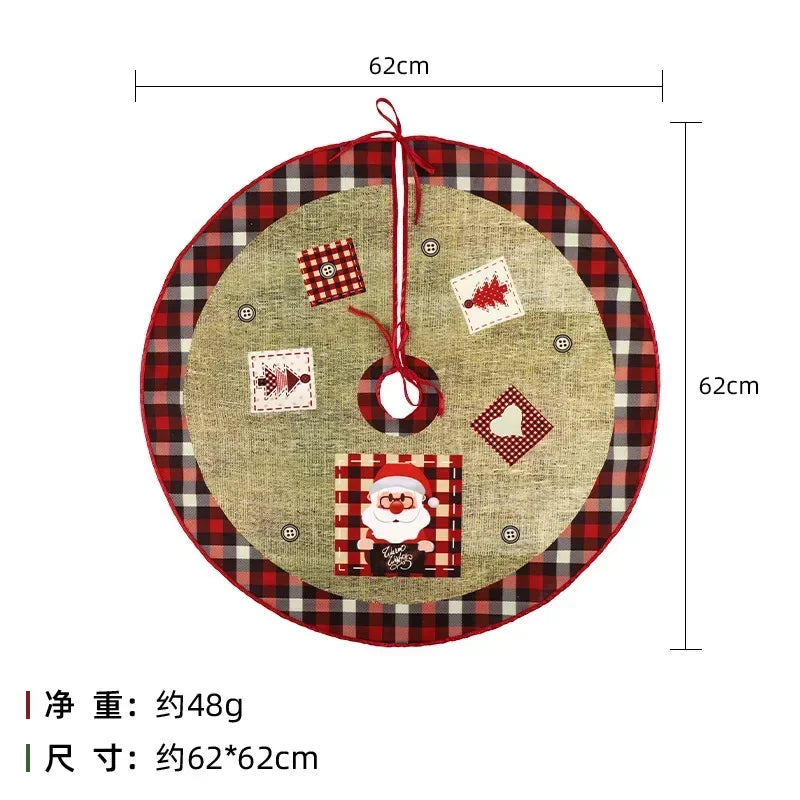 Festive Holiday Tree Skirt – Seasonal Designs in 60cm and 90cm Non-Woven Fabric for Celebrations - Home Fads 
