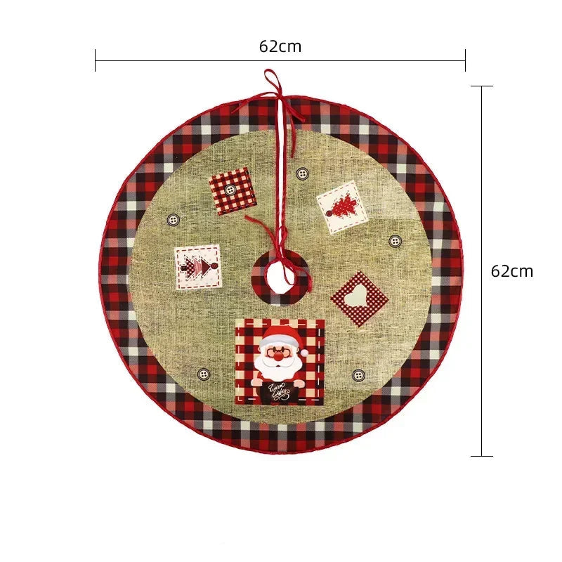 Festive Holiday Tree Skirt – Seasonal Designs in 60cm and 90cm Non-Woven Fabric for Celebrations - Home Fads 