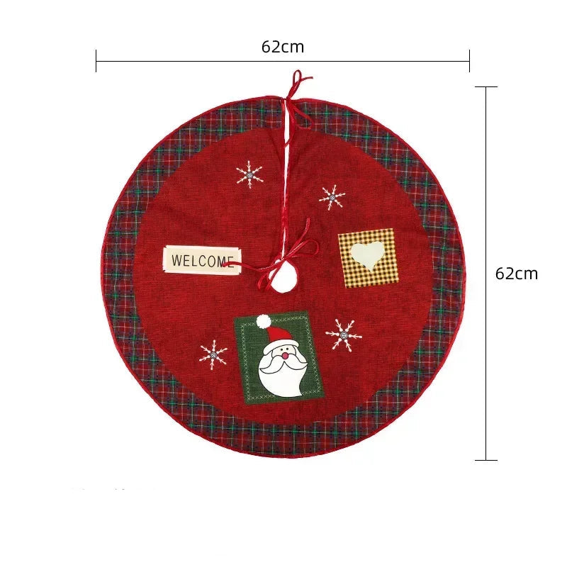 Festive Holiday Tree Skirt – Seasonal Designs in 60cm and 90cm Non-Woven Fabric for Celebrations - Home Fads 