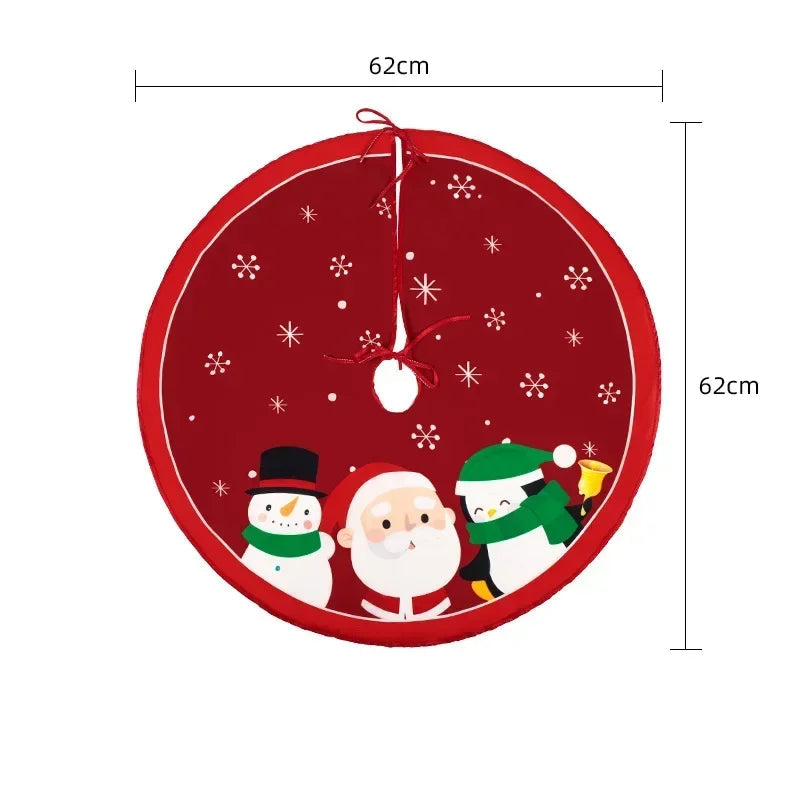 Festive Holiday Tree Skirt – Seasonal Designs in 60cm and 90cm Non-Woven Fabric for Celebrations - Home Fads 