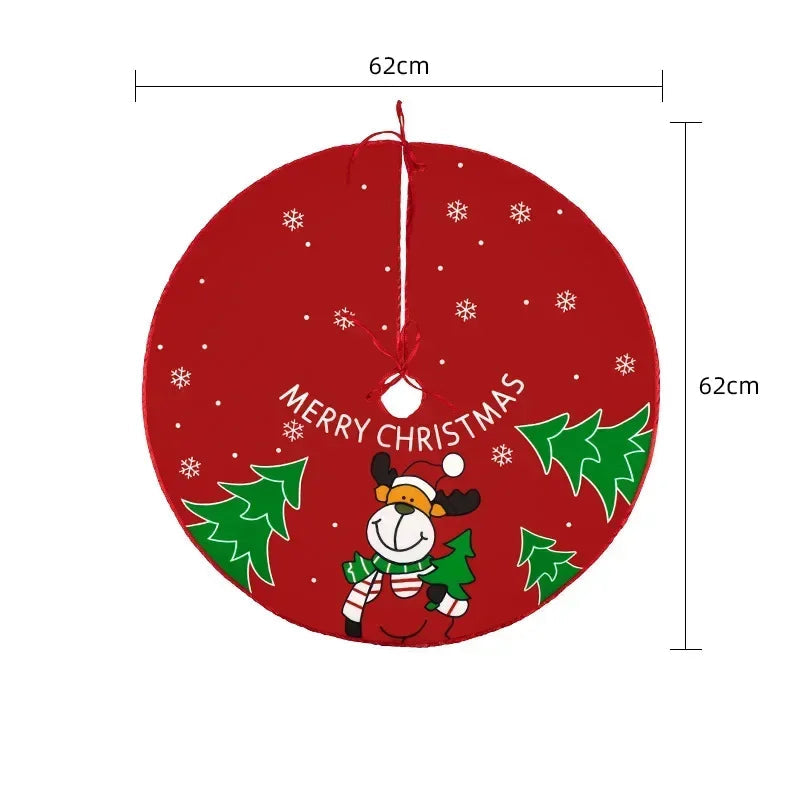 Festive Holiday Tree Skirt – Seasonal Designs in 60cm and 90cm Non-Woven Fabric for Celebrations - Home Fads 