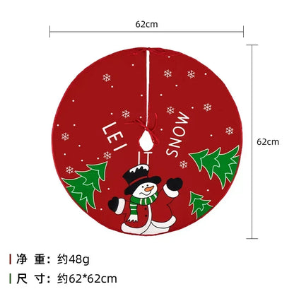 Festive Holiday Tree Skirt – Seasonal Designs in 60cm and 90cm Non-Woven Fabric for Celebrations - Home Fads 