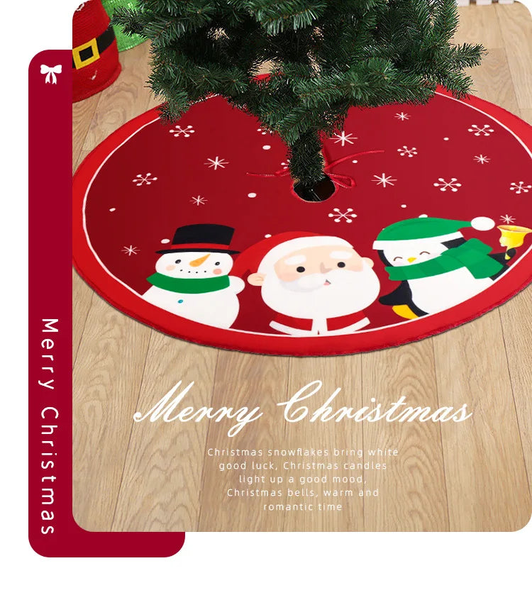 Festive Holiday Tree Skirt – Seasonal Designs in 60cm and 90cm Non-Woven Fabric for Celebrations - Home Fads 