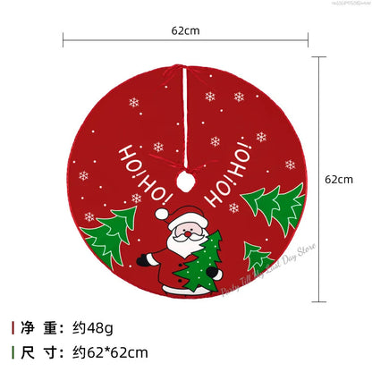 Festive Holiday Tree Skirt – Seasonal Designs in 60cm and 90cm Non-Woven Fabric for Celebrations - Home Fads 