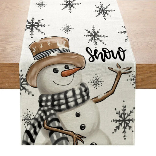 Festive Linen Table Runner – Decorative Dining Table Cover for Seasonal Décor - Home Fads 