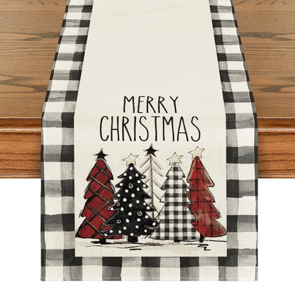 Festive Linen Table Runner – Decorative Dining Table Cover for Seasonal Décor - Home Fads 