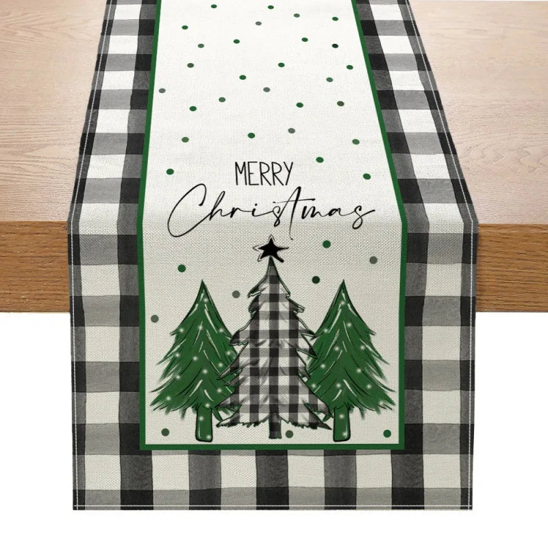 Festive Linen Table Runner – Decorative Dining Table Cover for Seasonal Décor - Home Fads 