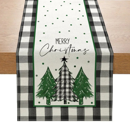 Festive Linen Table Runner – Decorative Dining Table Cover for Seasonal Décor - Home Fads 
