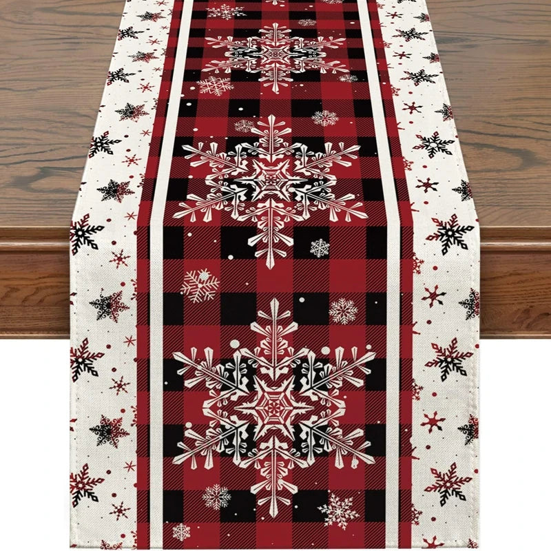 Festive Linen Table Runner – Decorative Dining Table Cover for Seasonal Décor - Home Fads 