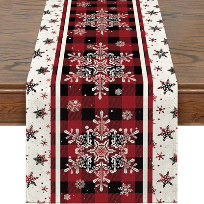 Festive Linen Table Runner – Decorative Dining Table Cover for Seasonal Décor - Home Fads 