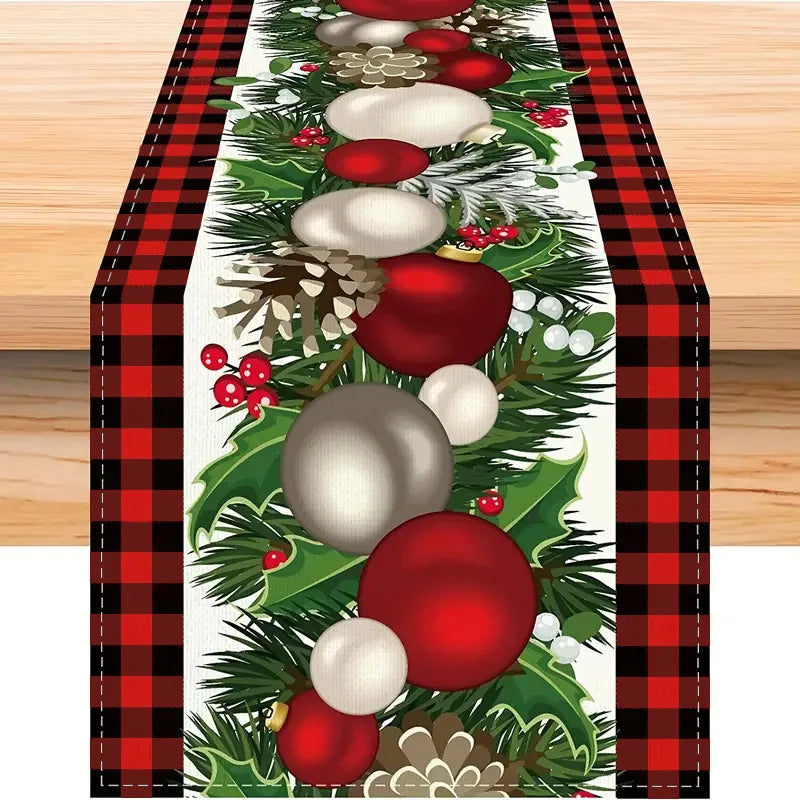 Festive Linen Table Runner – Decorative Dining Table Cover for Seasonal Décor - Home Fads 