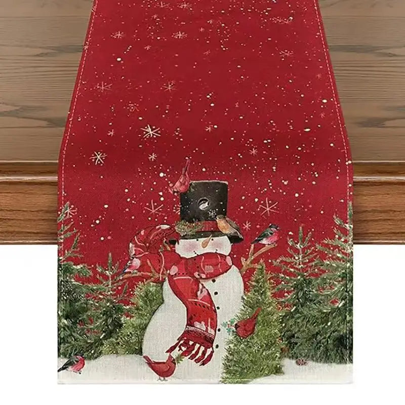 Festive Linen Table Runner – Decorative Dining Table Cover for Seasonal Décor - Home Fads 