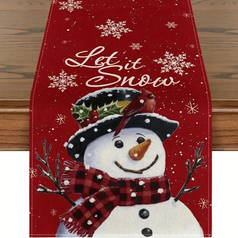 Festive Linen Table Runner – Decorative Dining Table Cover for Seasonal Décor - Home Fads 