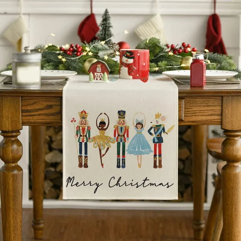 Festive Linen Table Runner – Decorative Dining Table Cover for Seasonal Décor - Home Fads 