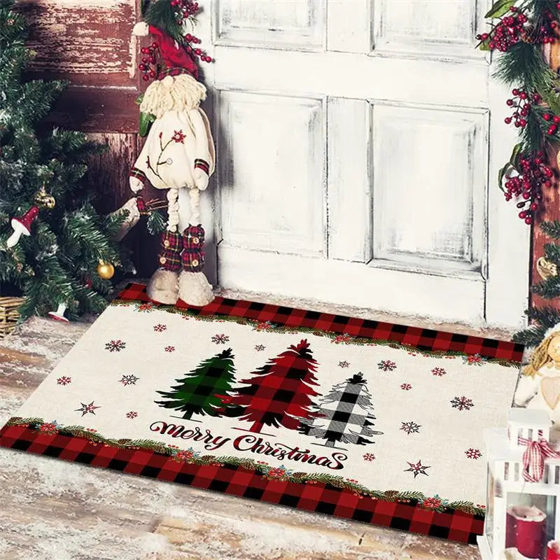Festive-Themed Anti-Slip Door Mat – 60x40 cm Entrance, Bathroom, Bedroom, and Floor Rug for Seasonal Décor - Home Fads 