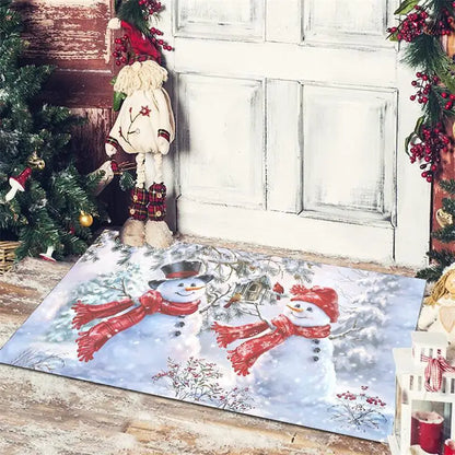 Festive-Themed Anti-Slip Door Mat – 60x40 cm Entrance, Bathroom, Bedroom, and Floor Rug for Seasonal Décor - Home Fads 