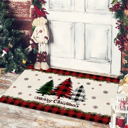 Festive-Themed Anti-Slip Door Mat – 60x40 cm Entrance, Bathroom, Bedroom, and Floor Rug for Seasonal Décor - Home Fads 