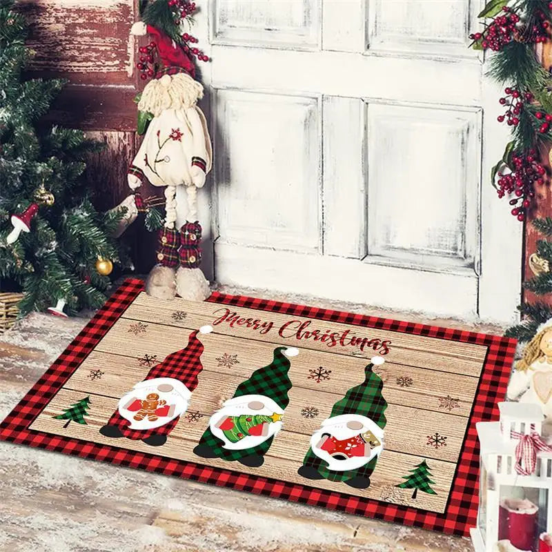 Festive-Themed Anti-Slip Door Mat – 60x40 cm Entrance, Bathroom, Bedroom, and Floor Rug for Seasonal Décor - Home Fads 