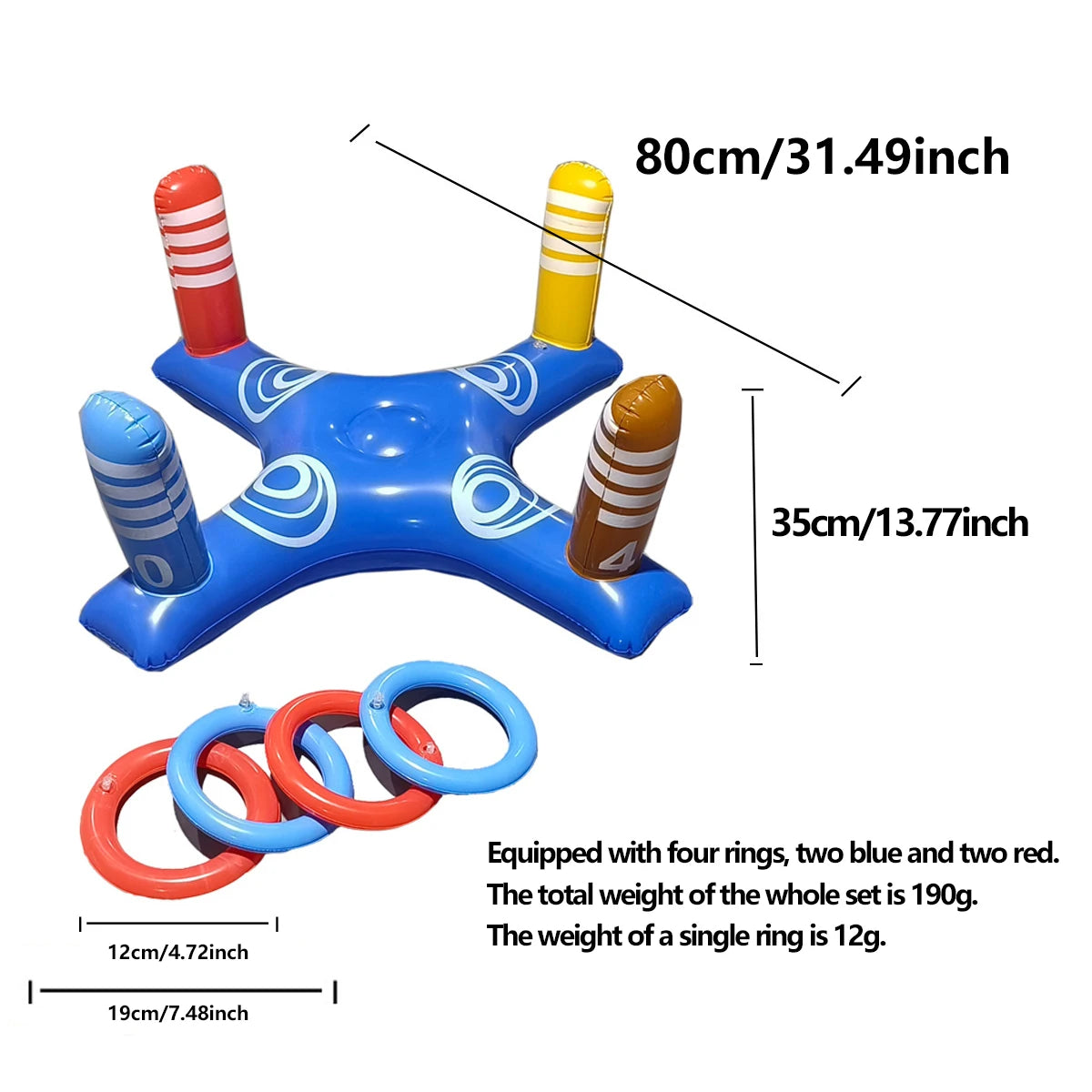 Floating Basketball Hoop or Cross-Throwing Pool Toy – Inflatable Water Game Set with Anti-Leak Valve and Durable PVC - Home Fads 