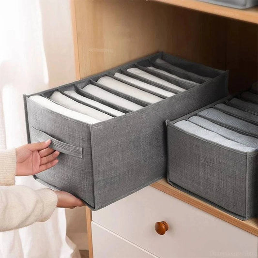 Foldable Cloth Storage Box with Handle - Three Sizes for Organizing Wardrobe Clothes: Neat and Efficient Storage Solution - Home Fads 
