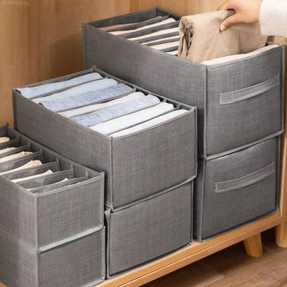 Foldable Cloth Storage Box with Handle - Three Sizes for Organizing Wardrobe Clothes: Neat and Efficient Storage Solution - Home Fads 