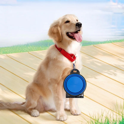 Foldable, Collapsible, Portable Dual-Function Pet Bowl for Dogs and Cats: Compact Solution for Feeding and Hydration on the Go - Home Fads 