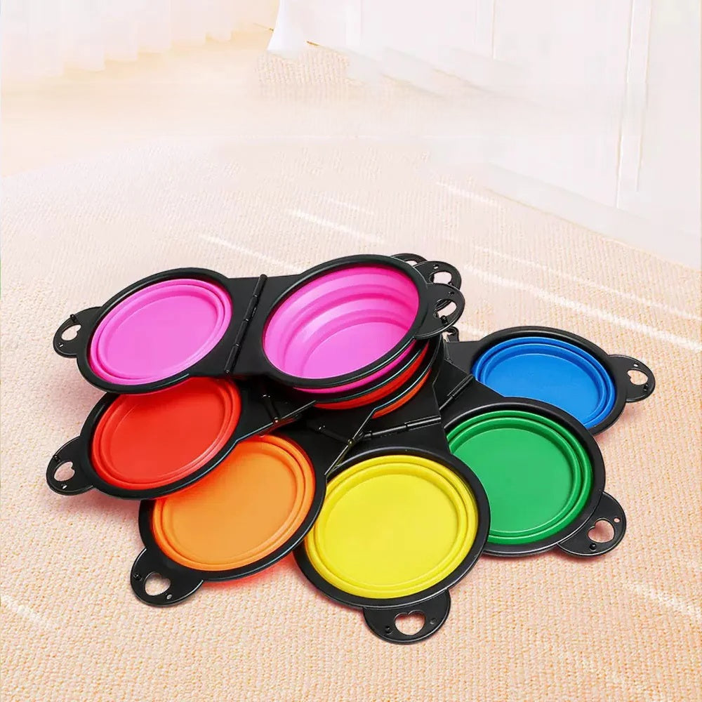 Foldable, Collapsible, Portable Dual-Function Pet Bowl for Dogs and Cats: Compact Solution for Feeding and Hydration on the Go - Home Fads 