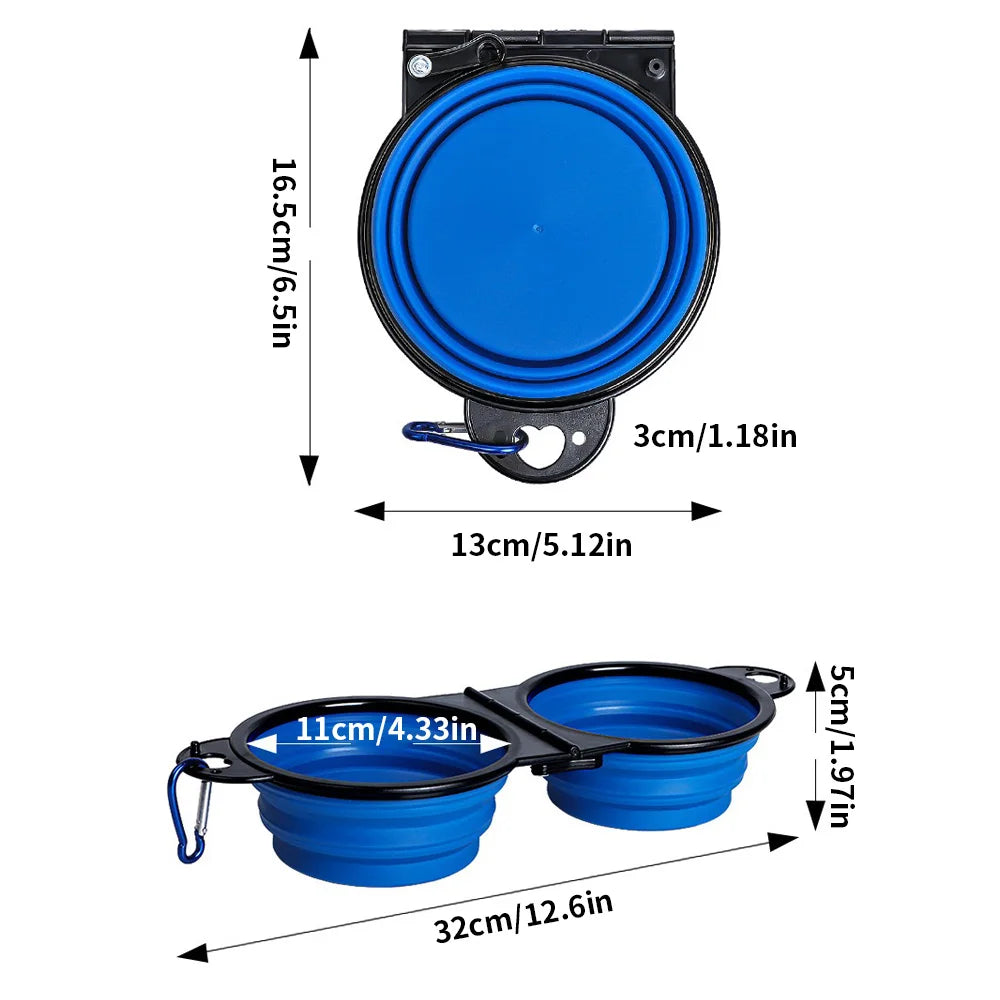 Foldable, Collapsible, Portable Dual-Function Pet Bowl for Dogs and Cats: Compact Solution for Feeding and Hydration on the Go - Home Fads 