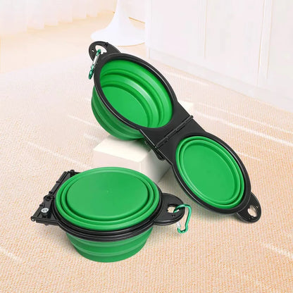 Foldable, Collapsible, Portable Dual-Function Pet Bowl for Dogs and Cats: Compact Solution for Feeding and Hydration on the Go - Home Fads 