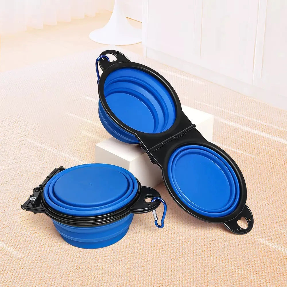 Foldable, Collapsible, Portable Dual-Function Pet Bowl for Dogs and Cats: Compact Solution for Feeding and Hydration on the Go - Home Fads 