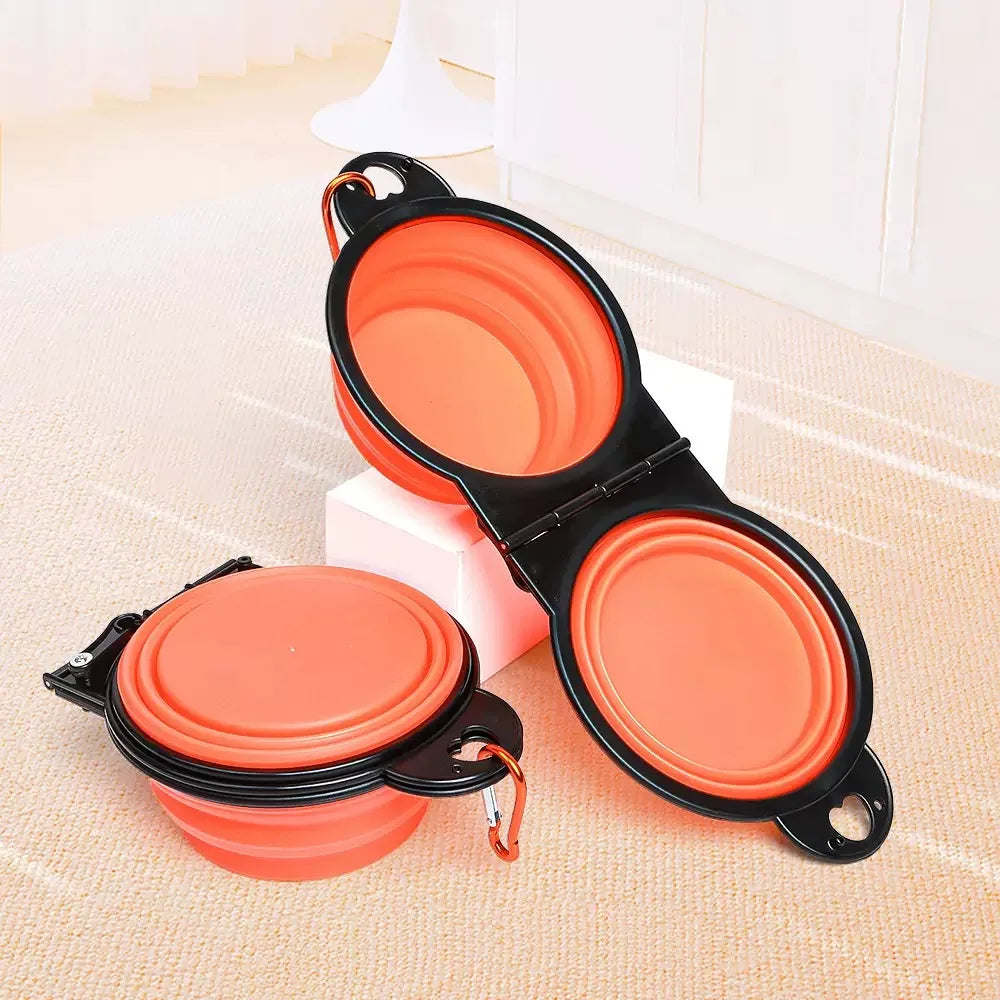 Foldable, Collapsible, Portable Dual-Function Pet Bowl for Dogs and Cats: Compact Solution for Feeding and Hydration on the Go - Home Fads 
