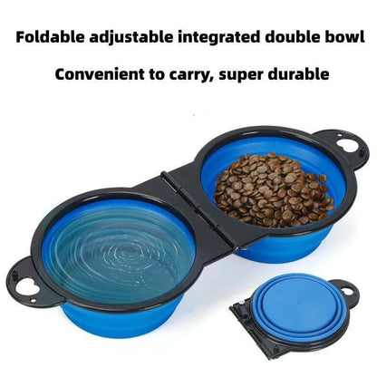 Foldable, Collapsible, Portable Dual-Function Pet Bowl for Dogs and Cats: Compact Solution for Feeding and Hydration on the Go - Home Fads 