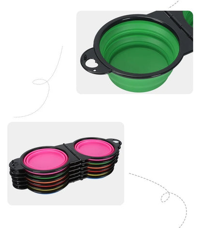 Foldable, Collapsible, Portable Dual-Function Pet Bowl for Dogs and Cats: Compact Solution for Feeding and Hydration on the Go - Home Fads 