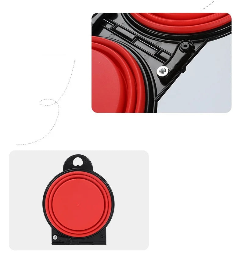 Foldable, Collapsible, Portable Dual-Function Pet Bowl for Dogs and Cats: Compact Solution for Feeding and Hydration on the Go - Home Fads 